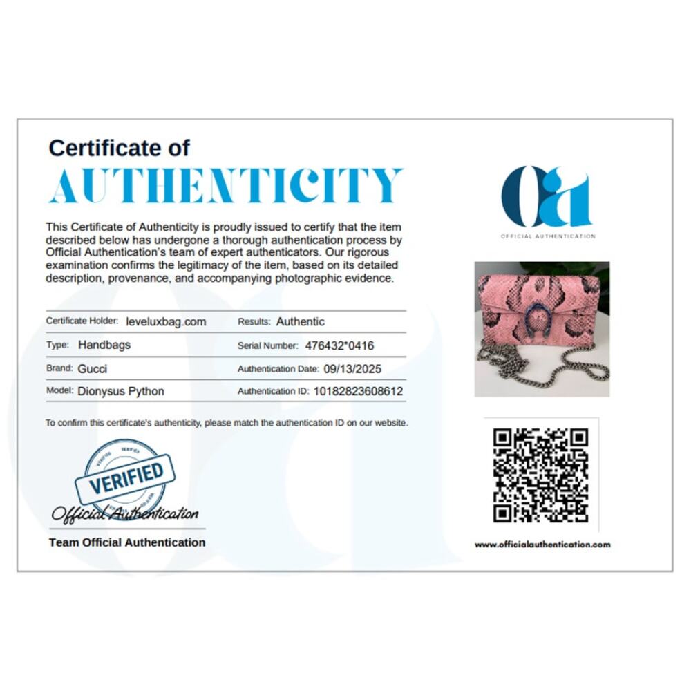 Authentic Gucci Dionysus Super Mini Python Bag - image 7